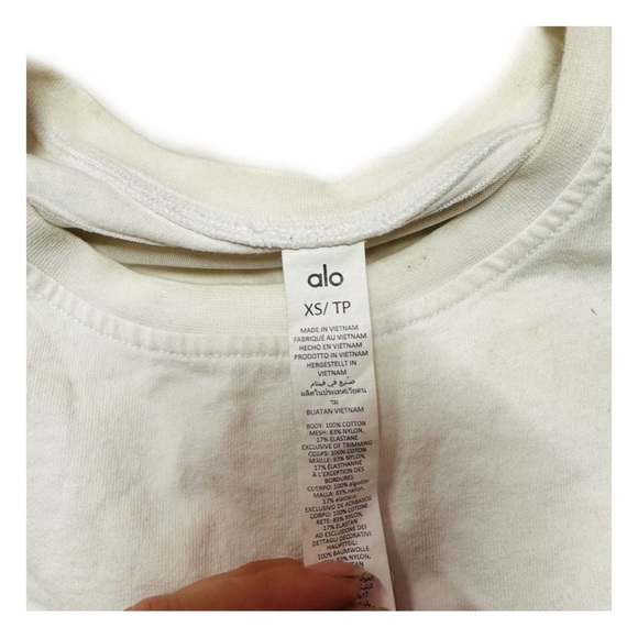 ALO Yoga Cropped Tee with Mesh XS - Picture 2 of 3